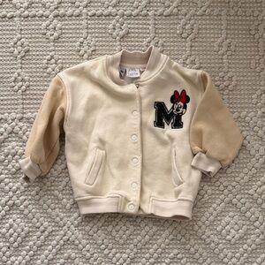 Zara Cream and Tan Jacket with Character Patch